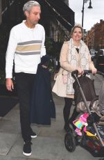 PIXIE LOTT and Her Family at Scott Restaurant in London 04/04/2024