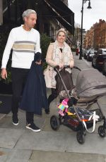 PIXIE LOTT and Her Family at Scott Restaurant in London 04/04/2024