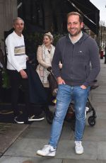 PIXIE LOTT and Her Family at Scott Restaurant in London 04/04/2024