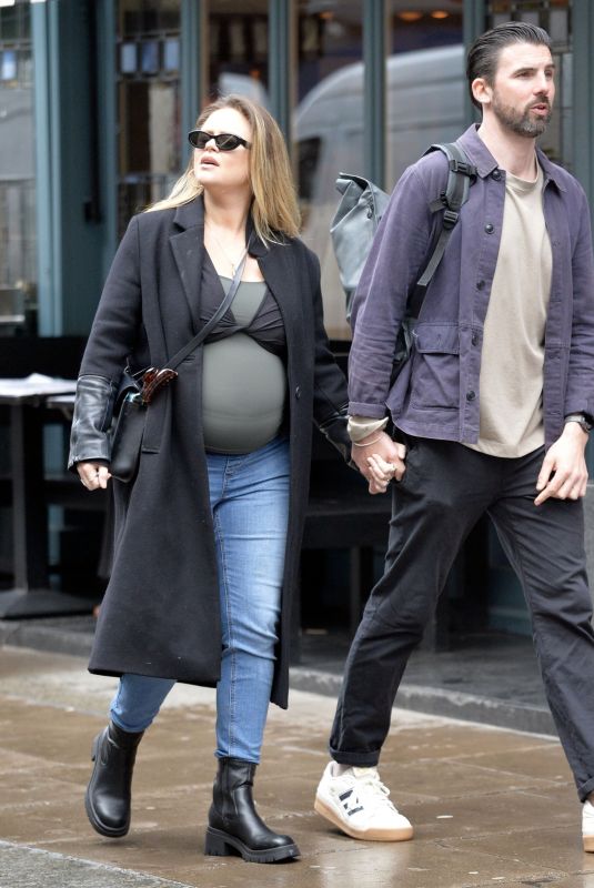 Pregnant EMILY ATACK and Dr. Alistair Garner Out in London 04/04/2024