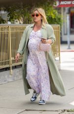 Pregnant HILARY DUFF Out for Coffee in Studio City 04/24/2024
