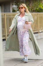 Pregnant HILARY DUFF Out for Coffee in Studio City 04/24/2024