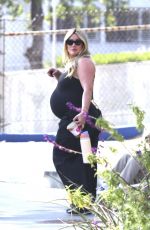 Pregnant HILARY DUFF Out Hikinig with Friends in Los Angeles 04/22/2024