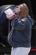Pregnant HILARY DUFF Visits a Birthing Clinic in Sherman Oaks 04/18/2024