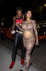 Pregnant NATASHA GRAZIANO Night Out at Delilah in Los Angeles 04/28/2024