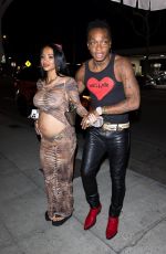 Pregnant NATASHA GRAZIANO Night Out at Delilah in Los Angeles 04/28/2024