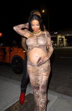Pregnant NATASHA GRAZIANO Night Out at Delilah in Los Angeles 04/28/2024