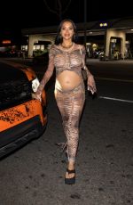 Pregnant NATASHA GRAZIANO Night Out at Delilah in Los Angeles 04/28/2024