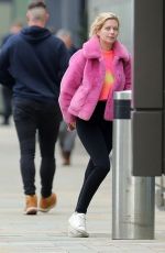 RACHEL RILEY Arrives at Dock 10 Studios in Media City in Salford 04/10/2024