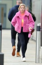 RACHEL RILEY Arrives at Dock 10 Studios in Media City in Salford 04/10/2024