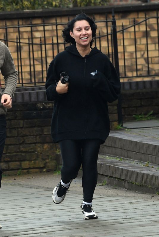 RAYE Out Jogging in London 03/29/2024