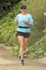REESE WITHERSPOON Out Jogging Near Her Home in Brentwood 04/23/2024