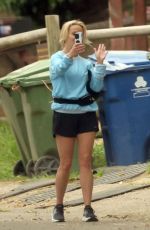 REESE WITHERSPOON Taking Selfies with Local Horses in Los Angeles 04/16/2024
