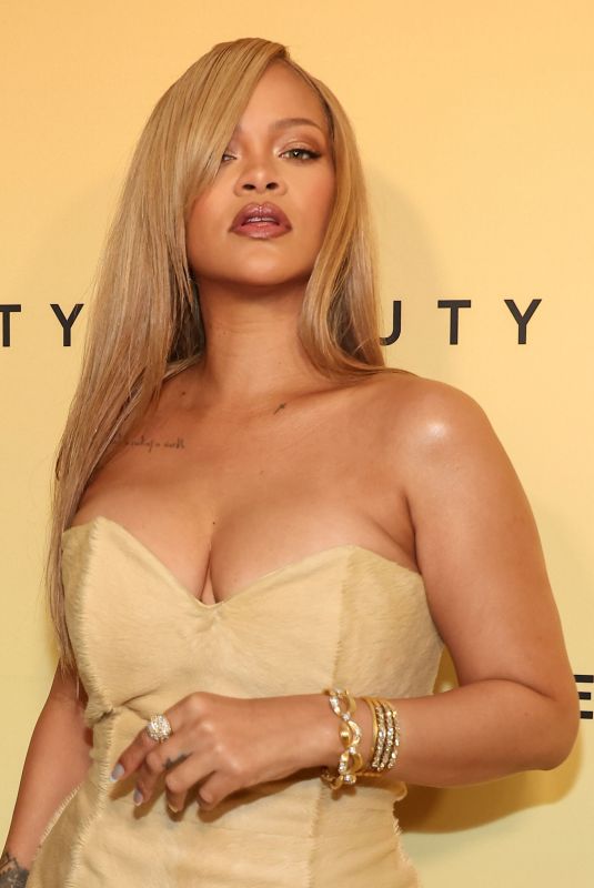 RIHANNA at Rihanna x Fenty Beauty Launch Event in Los Angeles 04/26/2024
