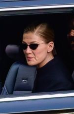 ROSAMUND PIKE Arrives at Dior Fashion Show in New York 04/15/2024