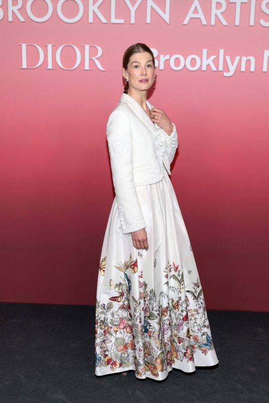 ROSAMUND PIKE at Brooklyn Artists Ball Made Possible by Dior at Brooklyn Museum in New York 04/09/2024
