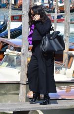 SALMA HAYEK and ZOE SALDANA Out in Venice 04/18/2024