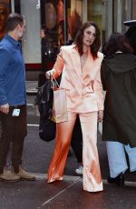 SARA BAREILLES Arrives at NBC Studios in New York 04/12/2024