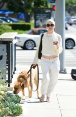 SELMA BLAIR Out for Coffee with Her Dog in Los Angeles 04/16/2024