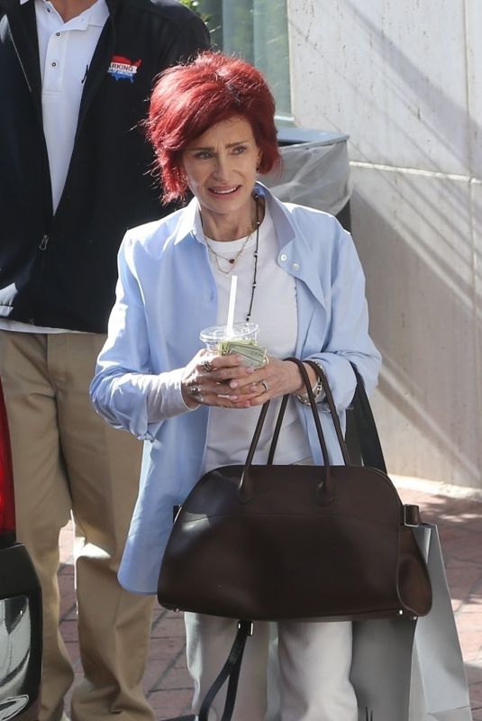 SHARON OSBOURNE Out Shopping at Neiman Marcus in Beverly Hills 04/24/2024