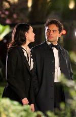 SOFIA CARSON and Sebastian De Souza on the Set of The Life List at Madison Square Park in New York 04/22/2024