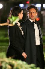 SOFIA CARSON and Sebastian De Souza on the Set of The Life List at Madison Square Park in New York 04/22/2024