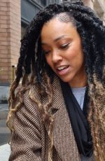SONEQUA MARTIN-GREEN Arrives at Ziegfeld Theatre in New York 04/04/2024