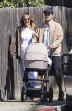 SUKI WATERHOUSE and Robert Pattinson Out with Their Baby in Los Angeles 04/21/2024