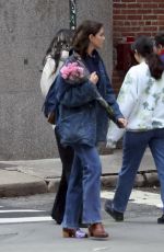 SURI CRUISE in Double Denim Out in New York 04/17/2024
