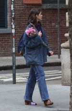 SURI CRUISE in Double Denim Out in New York 04/17/2024