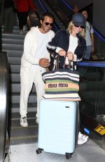 SYDNEY SWEENEY and Jonathan Davin Leaves LAX Airport in Los Angeles 04/26/2024