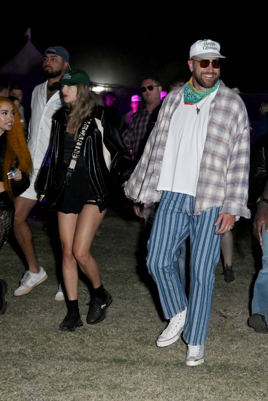 TAYLOR SWIFT and Travis Kelce at Coachella Music and Arts Festival in Thermal 04/13/2024