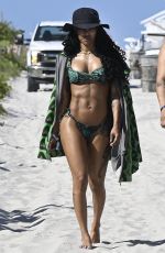 TEYANA TAYLOR in Bikini at a Beach in Miami Beach 04/01/2024