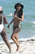 TEYANA TAYLOR in Bikini at a Beach in Miami Beach 04/01/2024