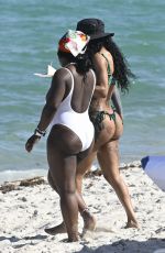 TEYANA TAYLOR in Bikini at a Beach in Miami Beach 04/01/2024