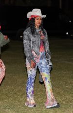 TEYANA TAYLOR Rocks a Cowgirl Ensemble at Coachella 04/13/2024