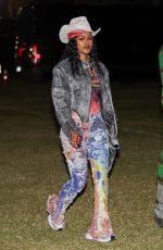 TEYANA TAYLOR Rocks a Cowgirl Ensemble at Coachella 04/13/2024