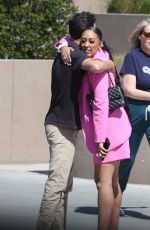 TIA MOWRY Out and About in Los Angeles 04/17/2024