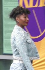 TOCCARA JONES Arrives at Lakers Game at Crypto.com Arena in Los Angeles 04/25/2024