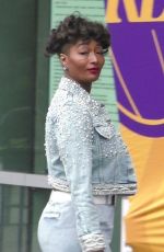 TOCCARA JONES Arrives at Lakers Game at Crypto.com Arena in Los Angeles 04/25/2024