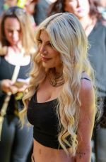 TORI SPELLING Arrives at 2024 iHeartRadio Music Awards in Hollywood 04/01/2024