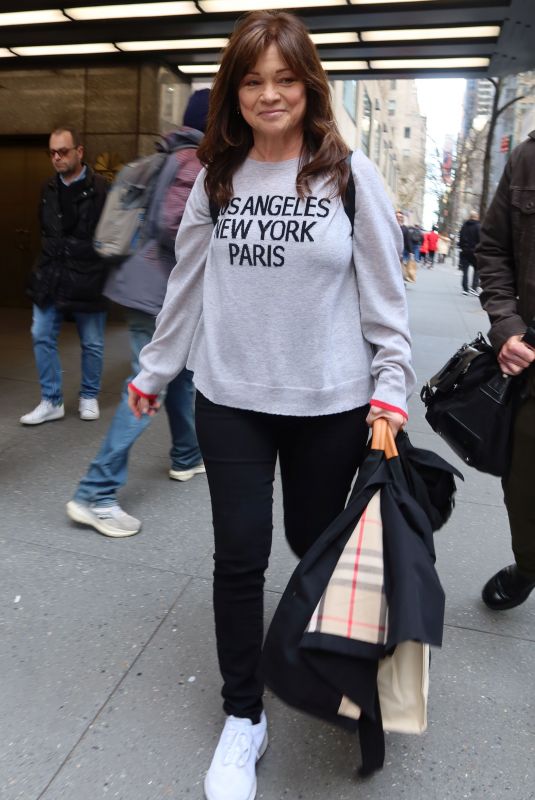 VALERIE BERTINELLI Arrives at NBC Studios in New York 03/30/2024