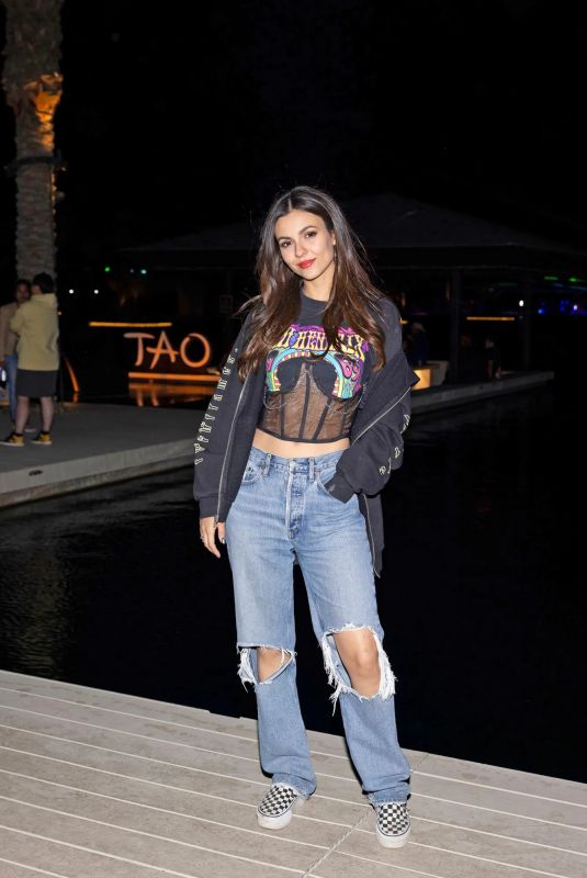 VICTORIA JUSTICE at Tao Desert Nights at Coachella Valley Music and Arts Festival in Indio 04/13/2024