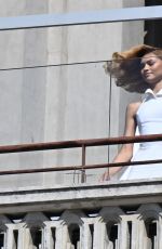 ZENDAYA at a Photoshoot,at Terrazza Duomo 21 in Milan 04/14/2024