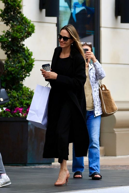 ANGELINA JOLIE Out Shopping with Her Daughter at The Grove 05/23/2024