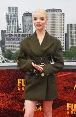 ANYA TAYLOR-JOY at Furiosa: A Mad Max Saga Photocall in London 05/18/2024