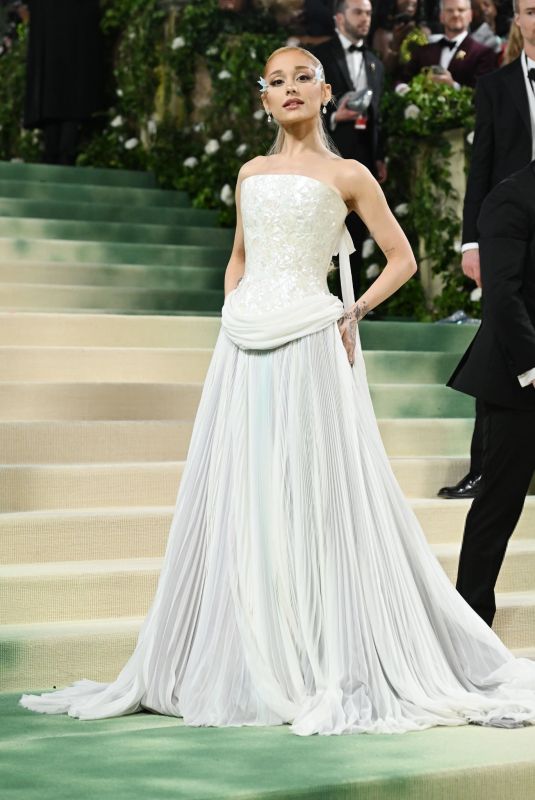 ARIANA GRANDE at Met Gala Celebrating Sleeping Beauties: Reawakening Fashion in New York 05/06/2024