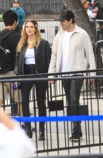 ASHLEY BENSON and Brandon Davis Arrives at L.A. Sparks Basketball Game in Los Angeles 05/24/2024