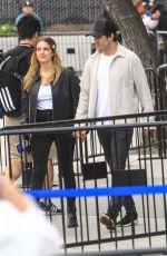 ASHLEY BENSON and Brandon Davis Arrives at L.A. Sparks Basketball Game in Los Angeles 05/24/2024