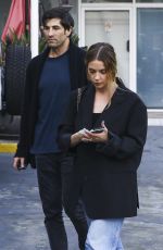 ASHLEY BENSON and Brandon Davis Out for Dinner at Sushi Park in West Hollywood 05/01/2024